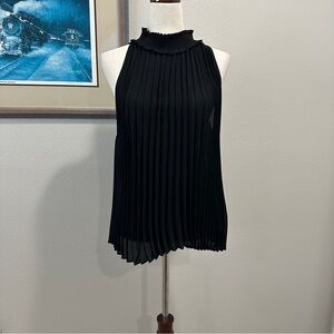 Nanette Nanette Lepore black pleated halter top size XL